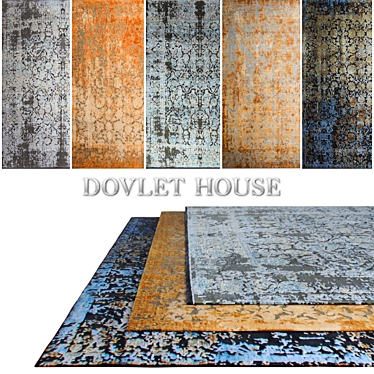 DOVLET HOUSE 5-Piece Carpets (Part 120) 3D model image 1 