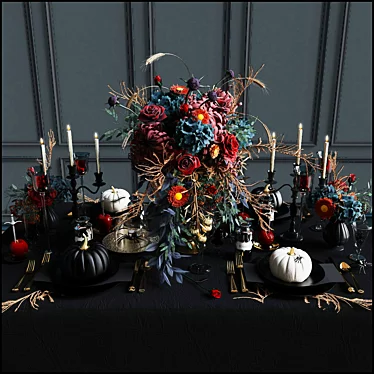 Spooky Halloween Tableware 3D model image 1 