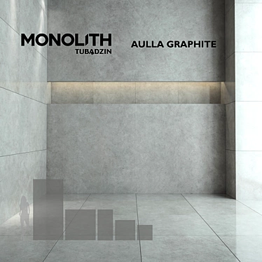 Monolith Aulla Graphite Tiles - Various Sizes & Textures 3D model image 1 