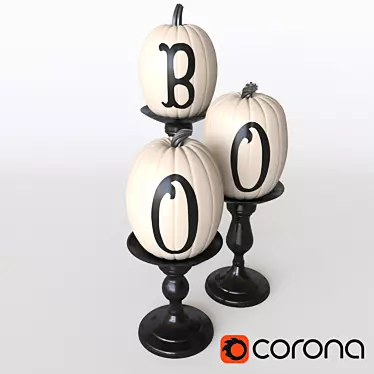 Fierce Pumpkins: Boo-tiful Centerpieces 3D model image 1 