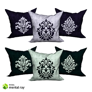 Elegant Collection of Decorative Pillows 3D model image 1 