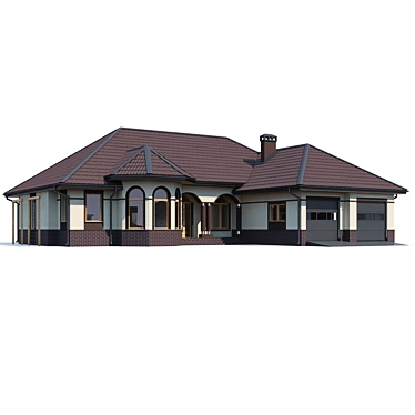 Modern Private House Design Kit 3D model image 1 