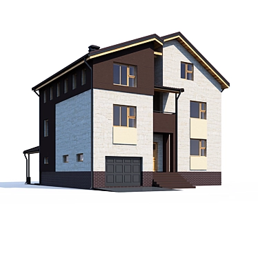 Modern Private House Design 3D model image 1 