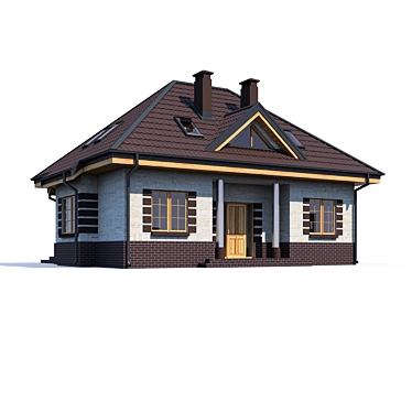 Modern Private House Design 3D model image 1 