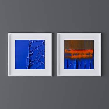 25-Piece Set: Abstract Paintings 3D model image 1 