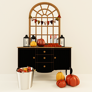 Spooky Halloween Furniture Set 3D model image 1 