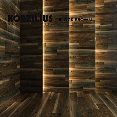 Korzilius Brown Wood Blocks - Multiple Textures 3D model image 1 