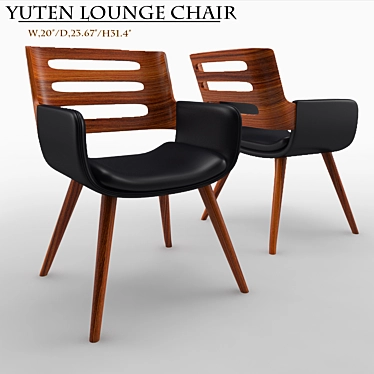 Relax in Style: Yuten Lounge Chair 3D model image 1 