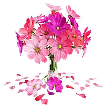 Elegant Blooms Bouquet 3D model image 1 