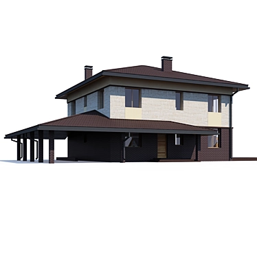 Versatile Private House Design 3D model image 1 