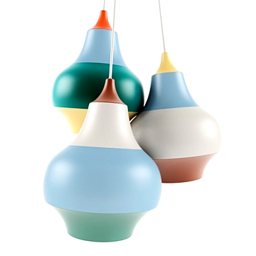 Sleek and Modern Cirque Pendant 3D model image 1 