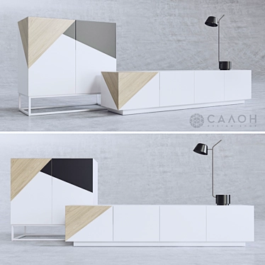 Elegant Salon Collection: TV Stand & Dresser 3D model image 1 
