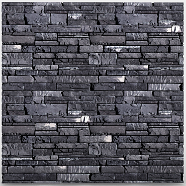 Rustic Stone Wall Panel 3D model image 1 