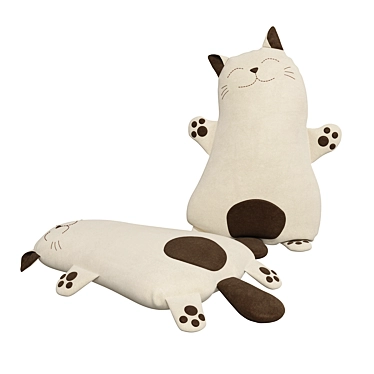 Cozy Cat Pillow 3D model image 1 