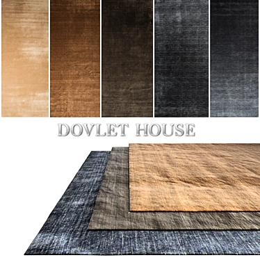 DOVLET HOUSE Carpets Set - 5 Pieces (Part 141) 3D model image 1 