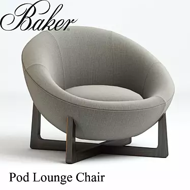 Barbara Barry Baker Pod Lounge Chair 3D model image 1 