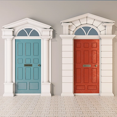 3D Max & FBX Front Door Models 3D model image 1 