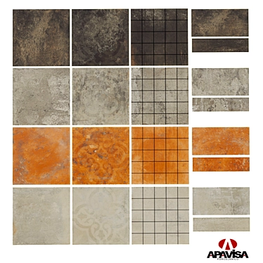 Apavisa A Mano: High Quality Concrete-Effect Ceramic Tiles 3D model image 1 