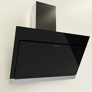 Bosch DWK97HM60B Black Wall-Mounted Angled Hood 3D model image 1 