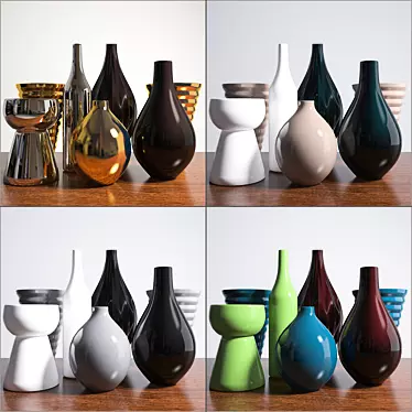 Contemporary Home Decor Vases 3D model image 1 