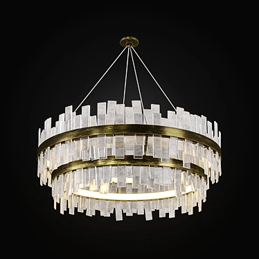Elegant Aquitaine Two Tier Chandelier 3D model image 1 