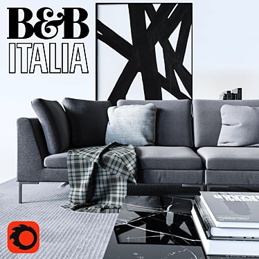 Contemporary B&B Italia Sofa 3D model image 1 