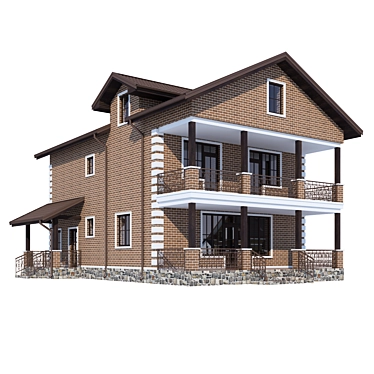 Modern Private House Design Kit 3D model image 1 