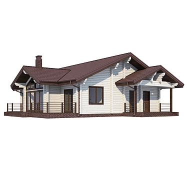 Title: Modern Private House Design 3D model image 1 