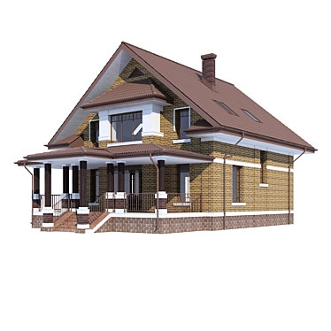 Modern Individual House Design 3D model image 1 