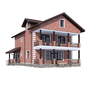 Modern Private House Design 3D model image 1 