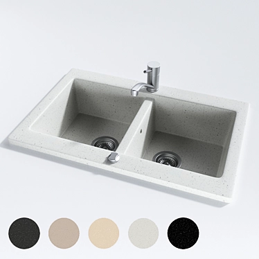 Granite Sink: Battery Included 3D model image 1 