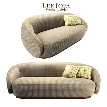 Elegant Whetherly Sofa by Lee Jofa 3D model image 1 