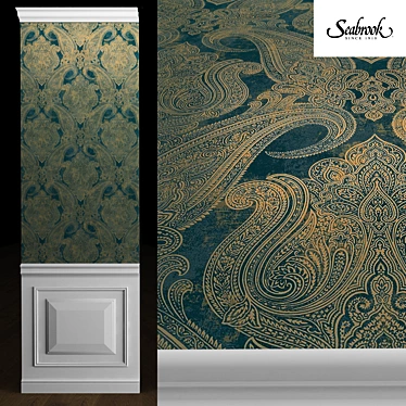 Wallquest Opulent Wallpaper: Luxury on your walls 3D model image 1 