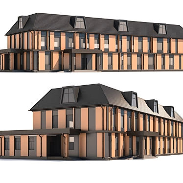 Modern Creative House Building 3D model image 1 