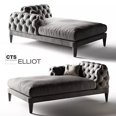 Stylish Elliot Couch 3D model image 1 