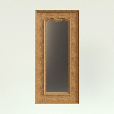 Rustic Recycled Wood Mirror 3D model image 1 