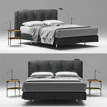Italian Caccaro Blouson Bed Set 3D model image 1 