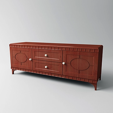 Italian Ellipse Chest: Seven Sedie Reproductions 3D model image 1 