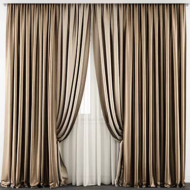 Elegant Curtain Model 3D model image 1 