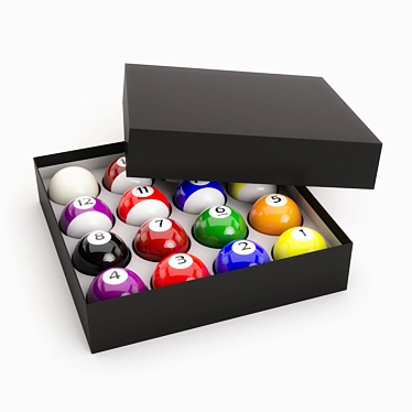 Polygon Pool Balls Set 3D model image 1 