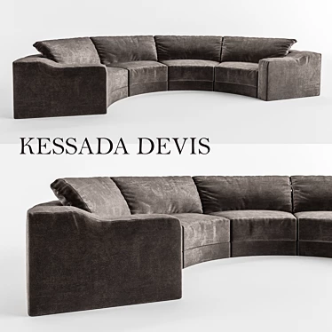 Kessada Devis: Stylish, Versatile Sofa 3D model image 1 