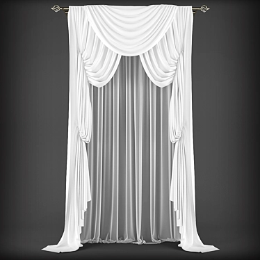 Classic Style Curtains 3D model image 1 