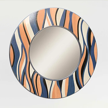 Elegant Wave Mirror by VDfurniture 3D model image 1 