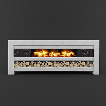 Modern Electric Fireplace 3D model image 1 