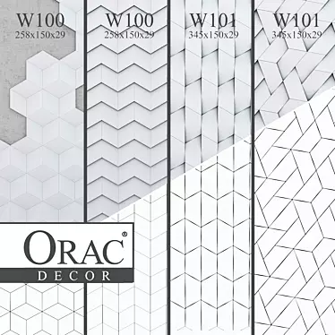 Elegant 3D Wall Panels by Orac Decor 3D model image 1 