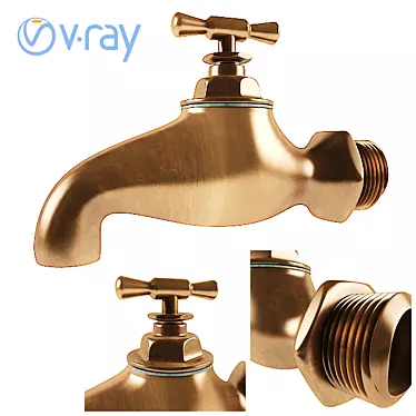 Modern Water Tap: DIY Tutorial 3D model image 1 