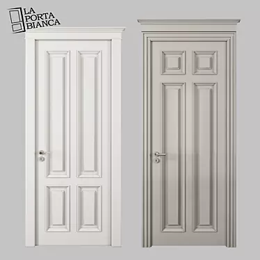 Introducing the Classic Collection  Elegant Doors crafted by Italian artisans at "LaPortaBianca". 3D model image 1 