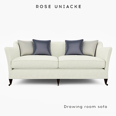 Elegant Rose Uniacke Drawing Room Sofa 3D model image 1 