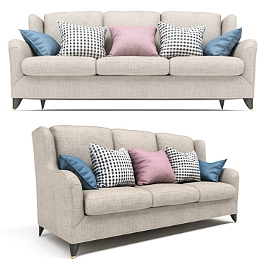 Sleek and Chic Modern Sofa 3D model image 1 