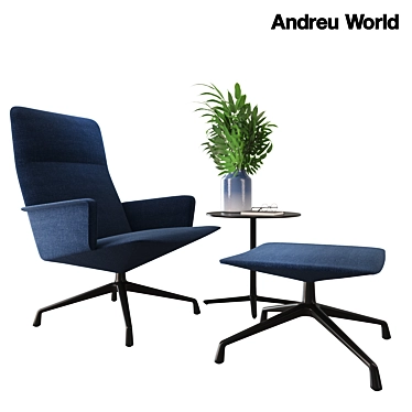 Modern Lounge Set: Andreu World Capri 3D model image 1 